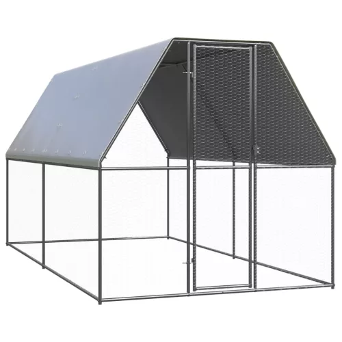  kültéri horganyzott acél tyúkól 2 x 4 x 2 m