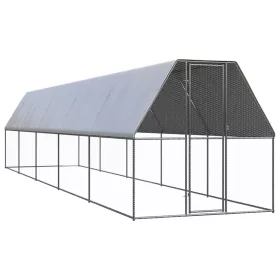 kültéri horganyzott acél tyúkól 2x10x2 m