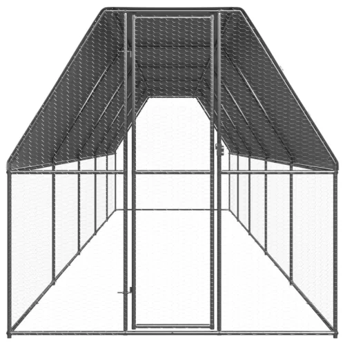  kültéri horganyzott acél tyúkól 2x10x2 m
