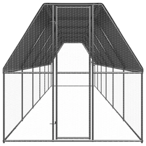  kültéri horganyzott acél tyúkól 2x12x2 m