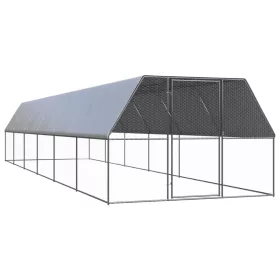  kültéri horganyzott acél tyúkól 3x12x2 m