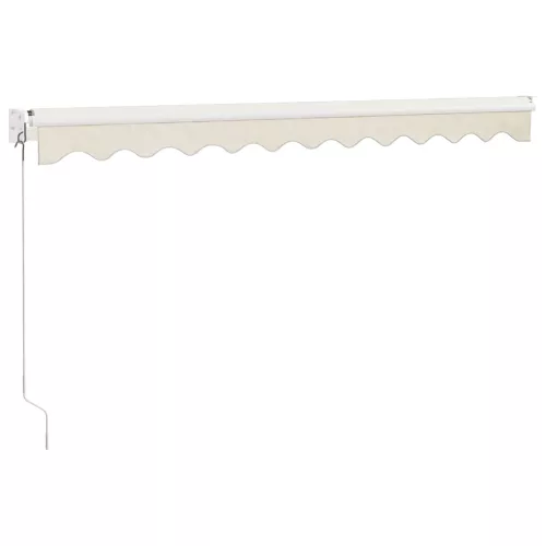  krémszínű szövet és alumínium behúzható napellenző 3 x 2,5 m