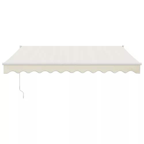  krémszínű szövet és alumínium behúzható napellenző 3,5 x 2,5 m