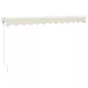  krémszínű szövet és alumínium behúzható napellenző 3,5 x 2,5 m