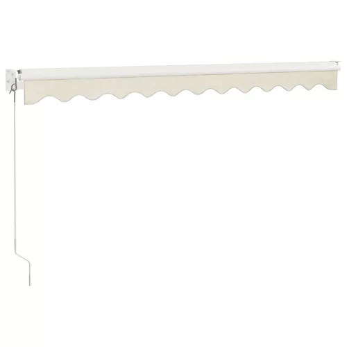  krémszínű szövet és alumínium behúzható napellenző 3,5 x 2,5 m