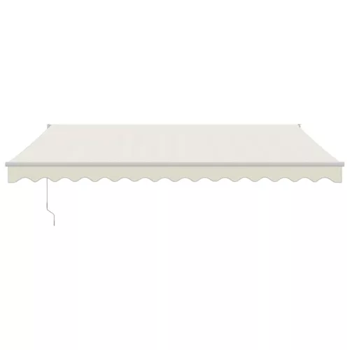  krémszínű szövet és alumínium behúzható napellenző 4 x 3 m