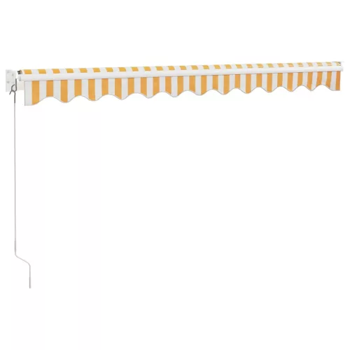  sárga-fehér szövet és alumínium behúzható napellenző 3 x 2,5 m
