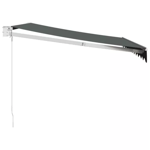  antracit szövet és alumínium behúzható napellenző 3 x 2,5 m