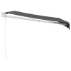  antracit szövet és alumínium behúzható napellenző 3,5 x 2,5 m