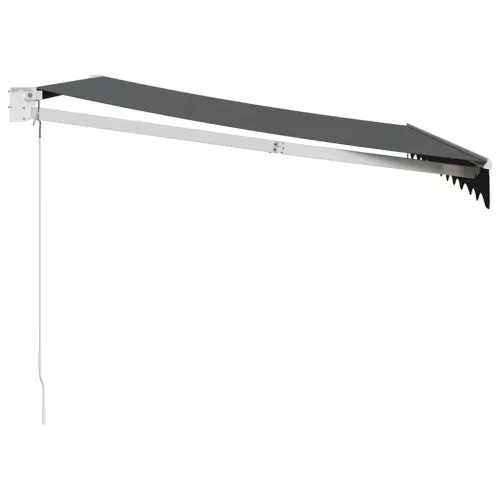  antracit szövet és alumínium behúzható napellenző 3,5 x 2,5 m