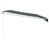  antracit szövet és alumínium behúzható napellenző 5 x 3 m