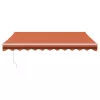  narancs-barna szövet és alumínium behúzható napellenző 3x2,5 m