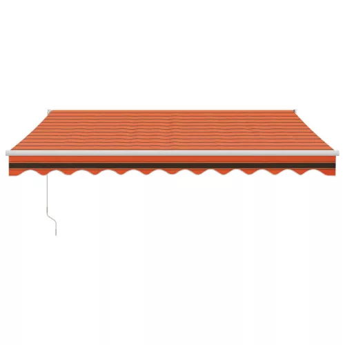 narancs-barna szövet és alumínium behúzható napellenző 3x2,5 m