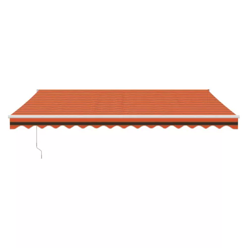  narancs-barna szövet és alumínium behúzható napellenző 4 x 3 m