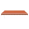  narancs-barna szövet és alumínium behúzható napellenző 4,5x3 m
