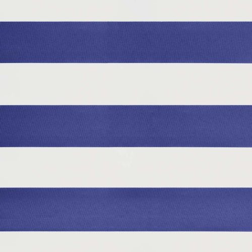  kék és fehér szövet és alumínium behúzható napellenző 4 x 3 m