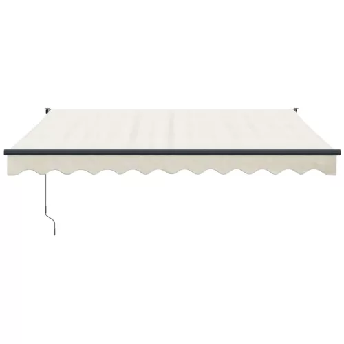  krémszínű szövet és alumínium behúzható napellenző 3,5 x 2,5 m
