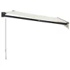  krémszínű szövet és alumínium behúzható napellenző 3,5 x 2,5 m