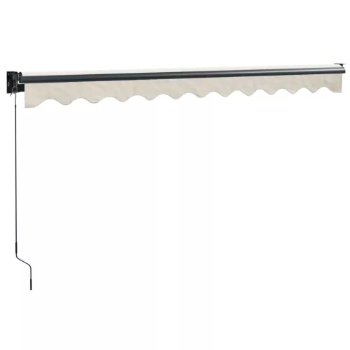  krémszínű szövet és alumínium behúzható napellenző 3,5 x 2,5 m