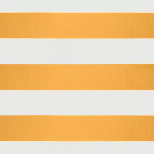  sárga-fehér szövet és alumínium behúzható napellenző 3,5x2,5 m
