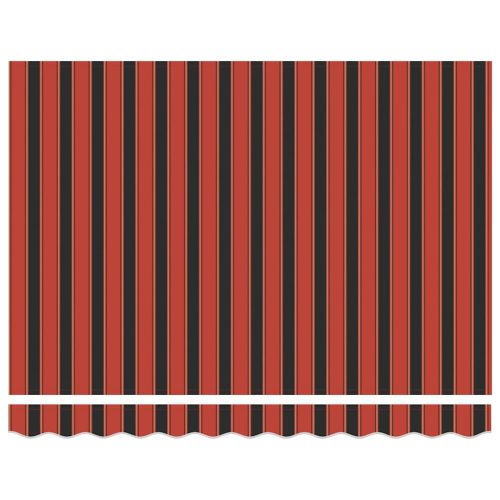  narancs-barna szövet és alumínium behúzható napellenző 3,5x2,5m