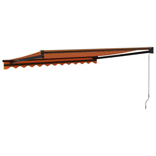  narancs-barna szövet és alumínium behúzható napellenző 3,5x2,5m