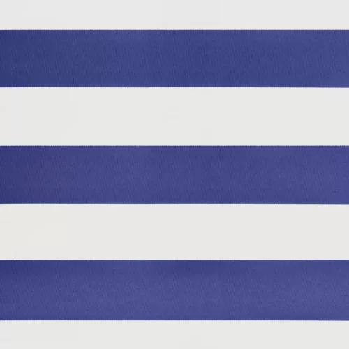  kék és fehér automata behúzható napellenző 4,5 x 3 m