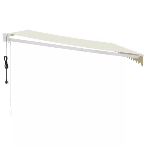  krémszínű automata behúzható napellenző 4,5 x 3 m