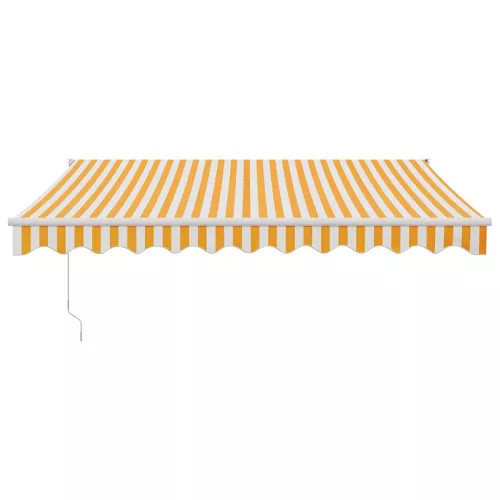  sárga-fehér automata behúzható napellenző 3 x 2,5 m