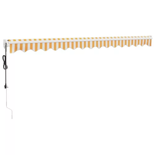  sárga-fehér automata behúzható napellenző 4 x 3 m