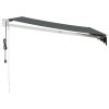  antracitszürke automata behúzható napellenző 3,5 x 2,5 m