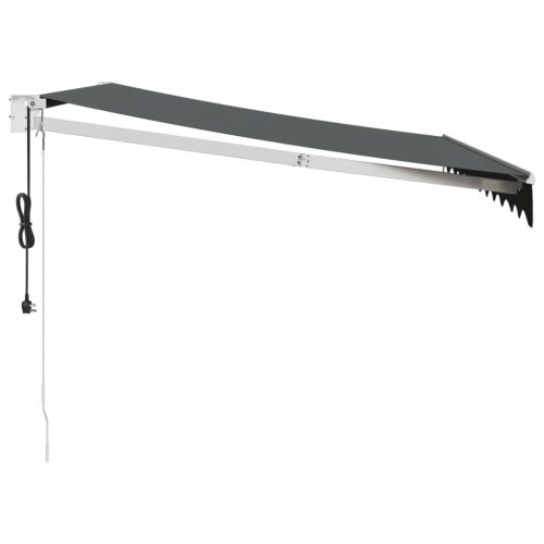  antracitszürke automata behúzható napellenző 3,5 x 2,5 m
