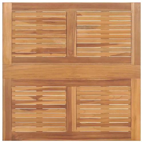  összecsukható tömör tíkfa kerti étkezőasztal 90 x 90 x 75 cm