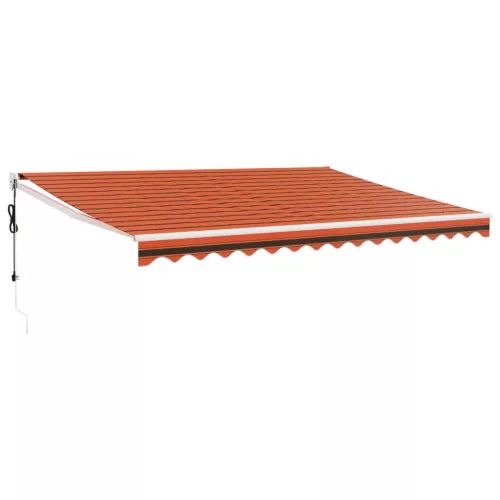  narancssárga-barna automata behúzható napellenző 4 x 3 m