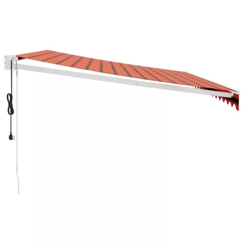  narancssárga-barna automata behúzható napellenző 4 x 3 m