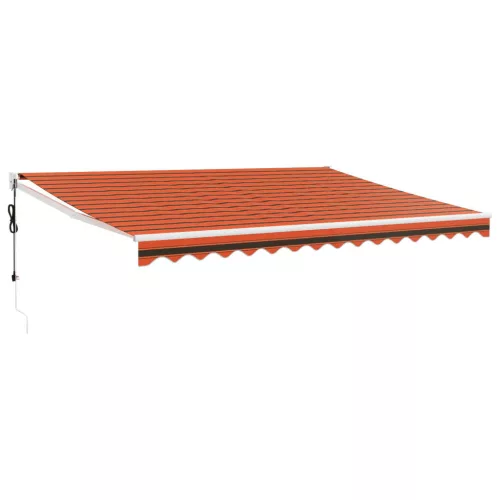  narancssárga-barna automata behúzható napellenző 4,5 x 3 m