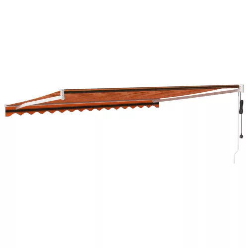  narancssárga-barna automata behúzható napellenző 4,5 x 3 m