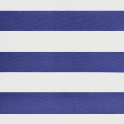  kék és fehér automata behúzható napellenző 3 x 2,5 m