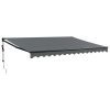  antracitszürke automata behúzható napellenző 4,5 x 3 m
