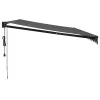  antracitszürke automata behúzható napellenző 5 x 3 m