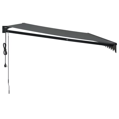  antracitszürke automata behúzható napellenző 5 x 3 m