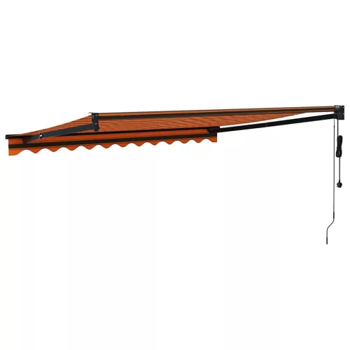  narancssárga-barna automata behúzható napellenző 3 x 2,5 m