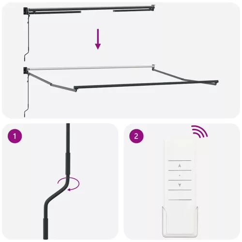  narancssárga-barna automata behúzható napellenző 3 x 2,5 m