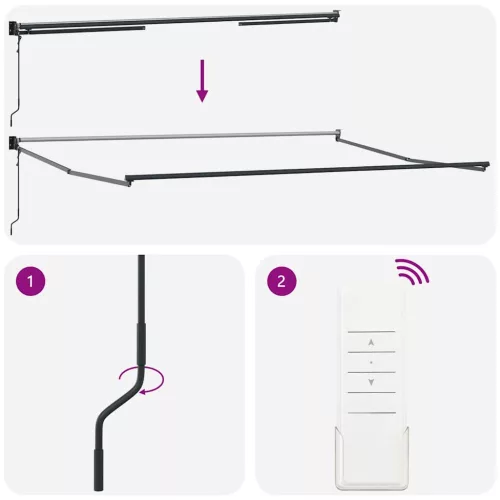  narancssárga-barna automata behúzható napellenző 4 x 3 m