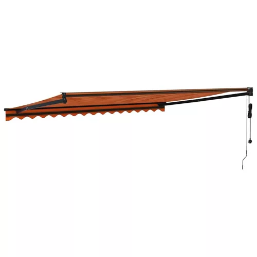  narancssárga-barna automata behúzható napellenző 4,5 x 3 m