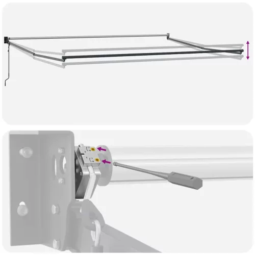  narancssárga-barna automata behúzható napellenző 4,5 x 3 m
