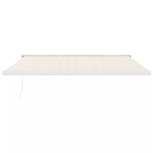  krémszínű szövet és alumínium behúzható napellenző 4 x 3 m