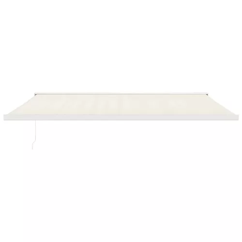  krémszínű szövet és alumínium behúzható napellenző 5 x 3 m