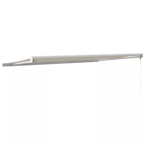  krémszínű szövet és alumínium behúzható napellenző 5 x 3 m