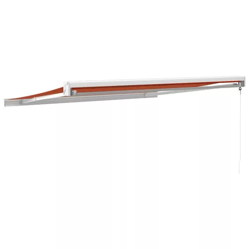  narancs-barna szövet és alumínium behúzható napellenző 3x2,5 m